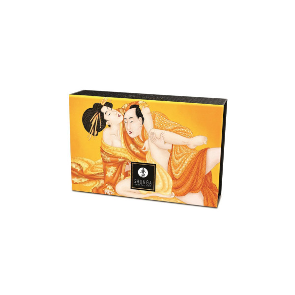 Mini Coffret poudre corporelle mangue et plumeau assorti 